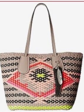 LIMITED Edition Coach Multicolor Woven Dreamweaver  Tote very rare